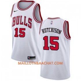 Maillot NBA Chicago Bulls Chandler Hutchison 15 Nike Blanc Swingman - Homme